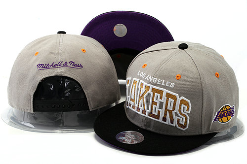 Los Angeles Lakers Grey Snapback Hat YS 0528